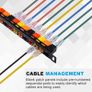 10 inch 0.5U 12 Port Blank Keystone Patch Panel with Cat6 RJ45 Keystone Jack Insert for DeskPi RackMate T0/T1/T2 Network Cabinets/Server Rack Image 5