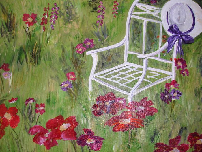 Framed Painting Fragrant Bliss  Acrylic on canvas.