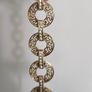 Gold Tone Stainless Steel Bracelet Greek Key Design Marked A1N 20-21cm Image 3