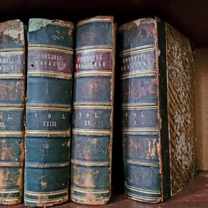 19th Century Cornhill Magazine leather bound books