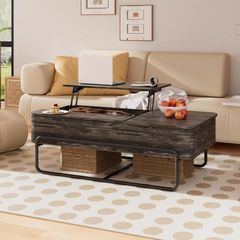 Coffee Table - 3-Partition Industrial Tables