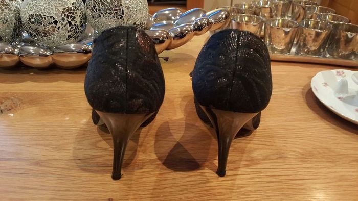 Black dune peep toe shoes