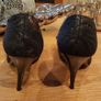 Black dune peep toe shoes Image 4