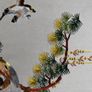 Vintage Chinese Silk Embroidery Beautiful Framed Bird Artwork Image 5