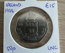 Ireland 50p 1988 Millennium UNC