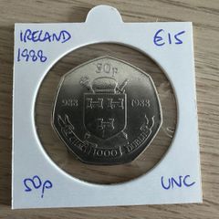 Ireland 50p 1988 Millennium UNC
