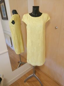 Women's Lace Dress in Lemon NWT Size 14