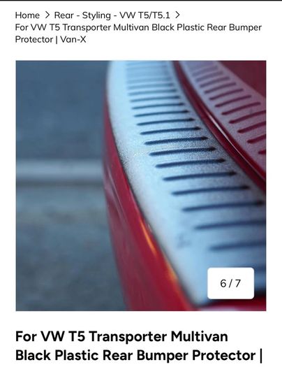 VW Transporter rear bumper protector