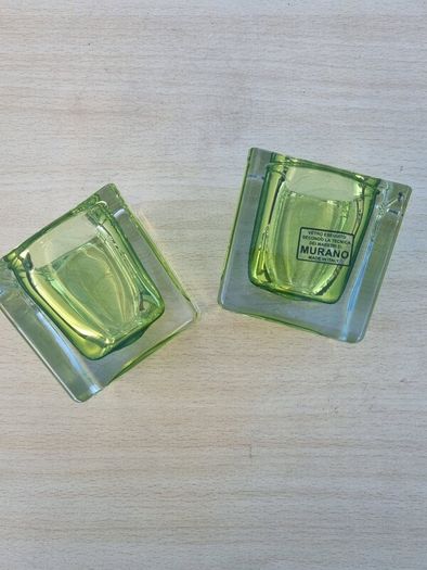 Pair of Murano glass candlesticks