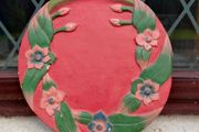 round decorative timber piece (used).