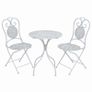 3 Piece Bistro Set Steel Greyish White Image 5