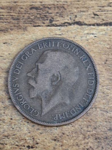 Great Britain UK 1924 Half Penny George V Coin - free standard postage