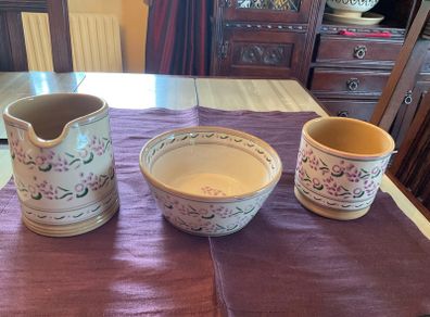 Nicholas Mosse New Lavender breakfast set , a 6 inch diameter bowl, cylinder jug and large mug