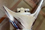 Rare Uber Vintage Retro Lighter 1960s Chrome Steel with Art Deco Geometric Design