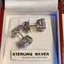 Solid Sterling Silver 8 mm Cushion Cut Swarovski Zirconia Studs Image 10