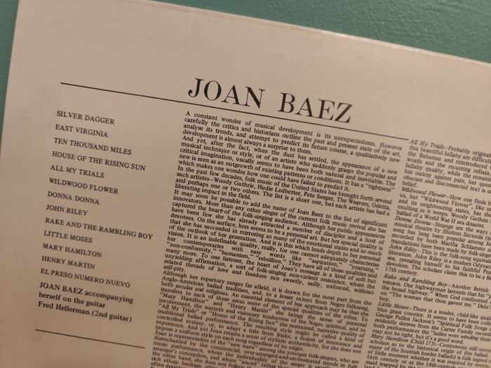 Joan Baez Vinyl Album