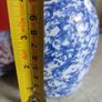 Vase With Medium Plate Under Dark Blue Sponged, Ardmore Pottery Image 8
