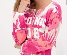 Monari - Knit Bomber Jacket - Pink - 100% Cotton - Fits UK 14 - BNWT RRP 188
