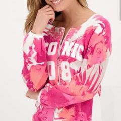 Monari - Knit Bomber Jacket - Pink - 100% Cotton - Fits UK 14 - BNWT RRP 188