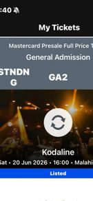 concert kodaline