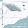 200 x 150cm Patio Adjustable Awning Floor- to-ceiling Retractable Shade,UV Protective Image 3
