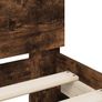 Bed Frame without Mattress with LED Lights Smoked Oak Image 5