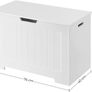 Toy box chest bench storage space seat chest bench storage chest with large capacity white, wood, 76 x 48 x 40 cm (W x H x D) Image 4