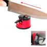 knife sharpener scissors hand knives with suction cup fixing tungsten carbide red Base for kitchen lever Image 3