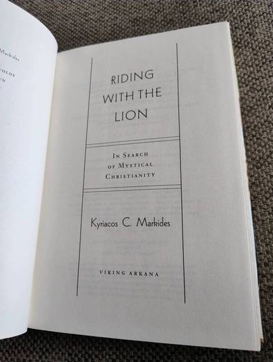 Riding with the Lion in search of mystical Christianity 1995 hardback with dustcover in very good condition FREE STANDARD POSTAGE INCLUDED