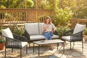 Garden furniture set 4-piece Polyrattan lounge set