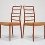 Mid Century Set of 8 x Teak and Tan Leather Dining Chairs Model 82 by Niels Otto Moller, 1960s Image 8