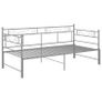 Pull-out Sofa Bed Frame Grey Metal 90x200 cm Image 5