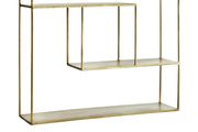 Danish interior design Quadratic antique brass finish shelf