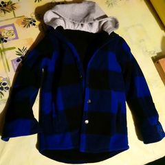 Very warm fluffy jumper for kids - soft jacket - hoodie - size 8-9 years old