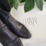 OYVE Black Leather Western Style Stars Boots Sz 40 (Fit 7 - 7.5UK) Image 3