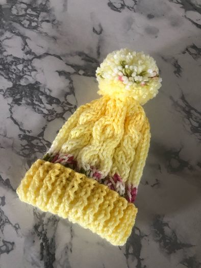Matching baby cardigan and hat