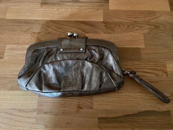 Silver metallic Mischa Barton Clutch Bag