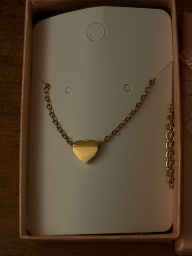 Gold Stainless Steel Heart Necklace