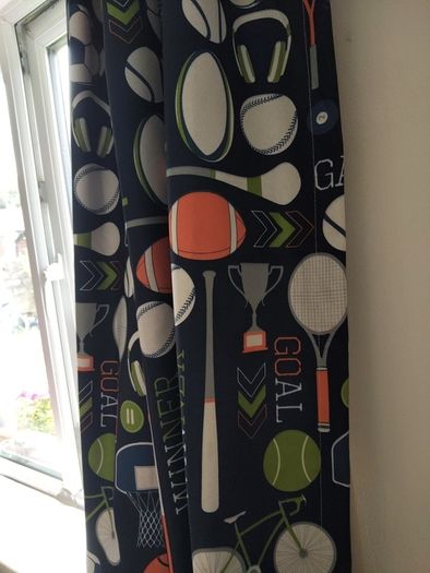 Sports Kids Darkening Black out  Curtains Great For Summer
