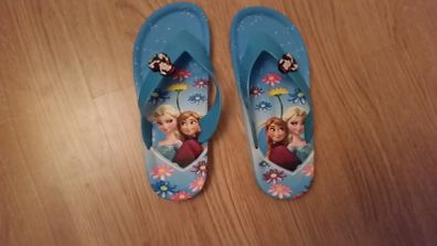 New - Size 2 - A Cute Pair of Frozen Elsa & Anna Flip Flops,