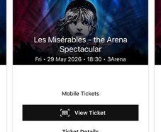 Premium Tickets for Les Miserable in the 3 Arena