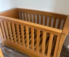 Mama and Papas Solid Oak Cot