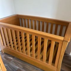 Mama and Papas Solid Oak Cot
