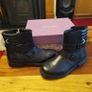 Clarks Ines Dot jnr Black leather Girls boots 33 New with tags Image 5