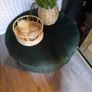 Green velvet coffee table /footstool Image 2