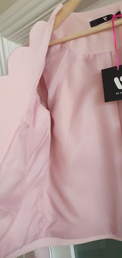 V by VERY pink scallop trim jacket Sz 14 - Bnwt Rrp 60