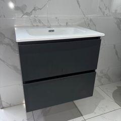 Special offer deal Brand New 600 Matt Anthracite Wall Hung Unit and Basin