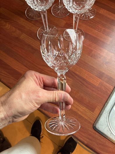 Waterford crystal wine glasses x6