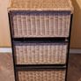 x2 Set of Wicker 3 Tier Drawers Image 3