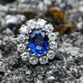 Vintage 1970/80s Sapphire & Diamond Ring Image 4